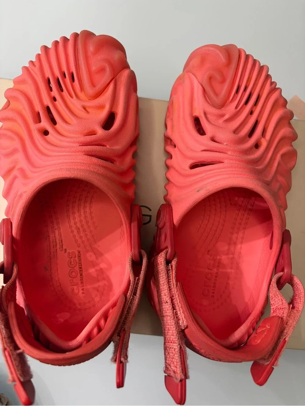 Crocs Kids' Red Sculpted Foam Clogs - Comfort & Ventilation C11